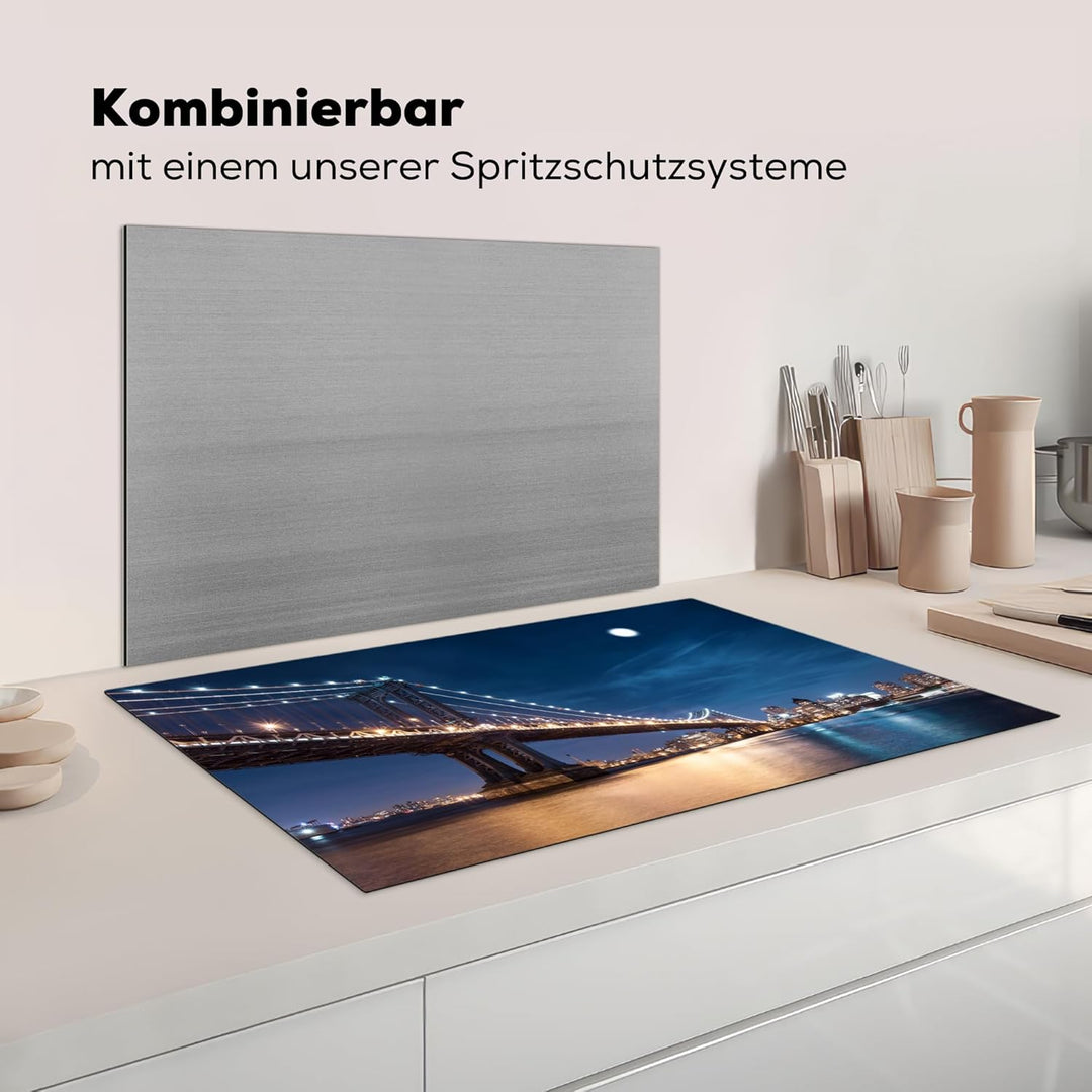 KitchenYeah© Herdabdeckplatte Einteilig Küche Herdabdeckung Induktionsfeld Ceranfeld Herdabdeckplatt
