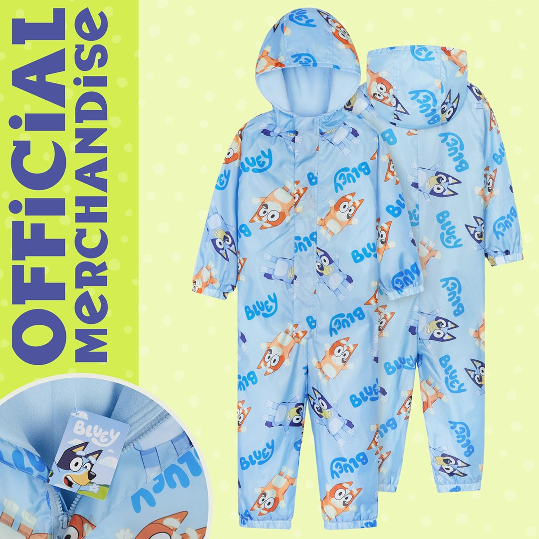 BlueY Regenanzug Kinder, Wasserdichter Matschanzug Jungen mit Kapuze, Regenoverall Kinder Gefüttert