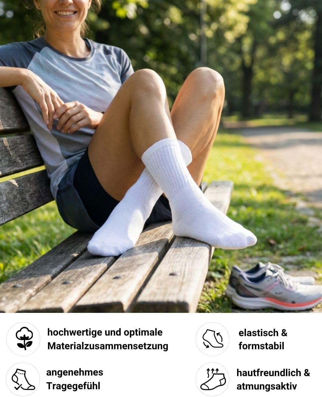 10 | 20 | 30 Paar Sportsocken Tennissocken Arbeitssocken Herren & Damen Socken Baumwolle 39-42 30 Pa
