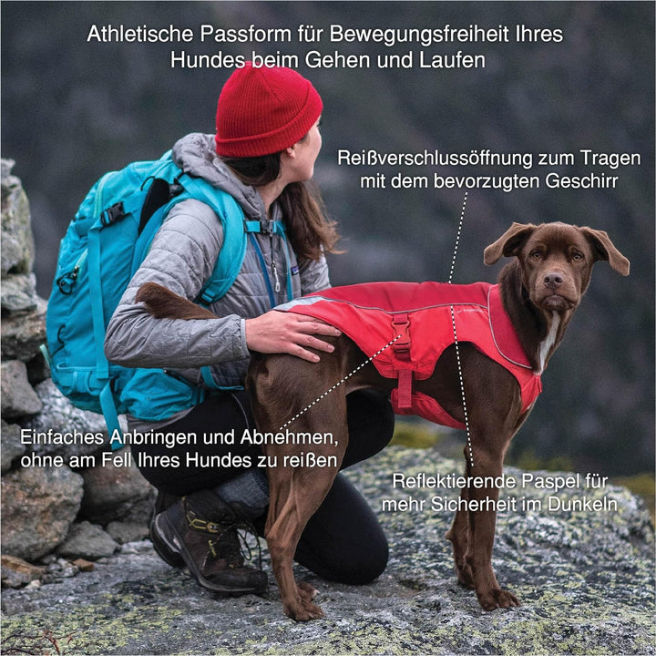 Kurgo North Country wasserdichter Hundemantel, Mit Fleece-Futter, LED-Licht für Nachtsichtbarkeit, G