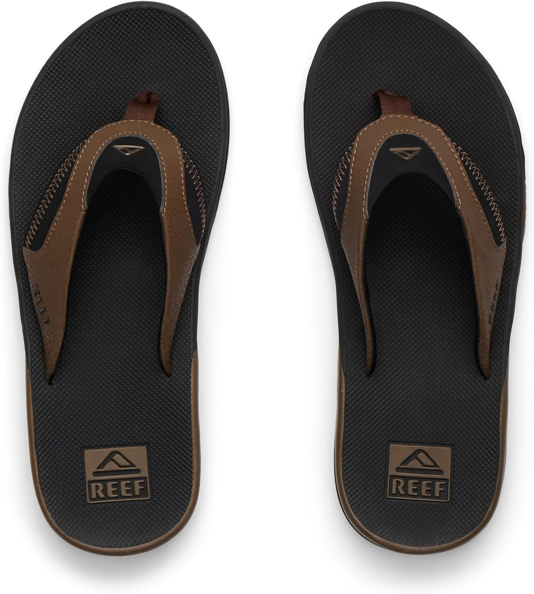 Reef Herren Fanning Flipflop 38 EU Black And Tan, 38 EU Black And Tan