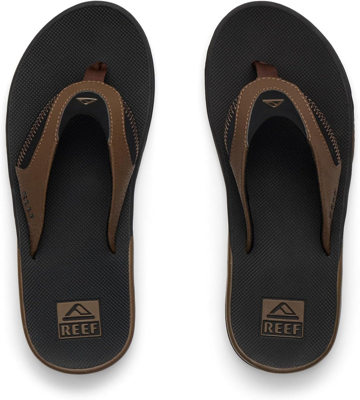 Reef Herren Fanning Flipflop 38 EU Black And Tan, 38 EU Black And Tan