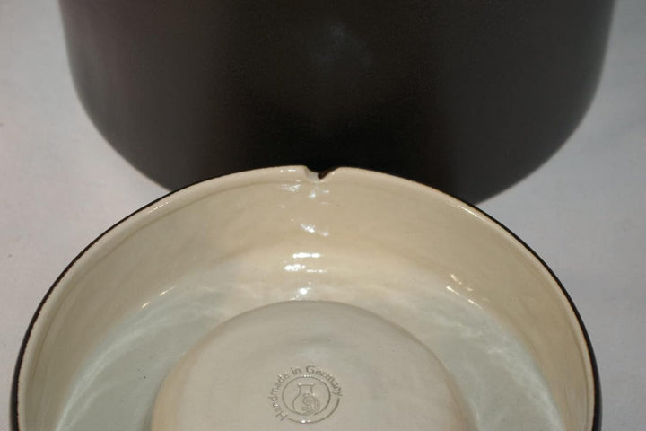Fermentiertopf 8 Liter schwarz matt aus Steinzeug