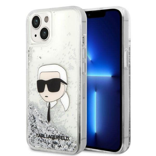 KARL LAGERFELD KLHCP14MLNKHCH Hülle für iPhone 14 Plus 6,7" Silber hardcase Glit