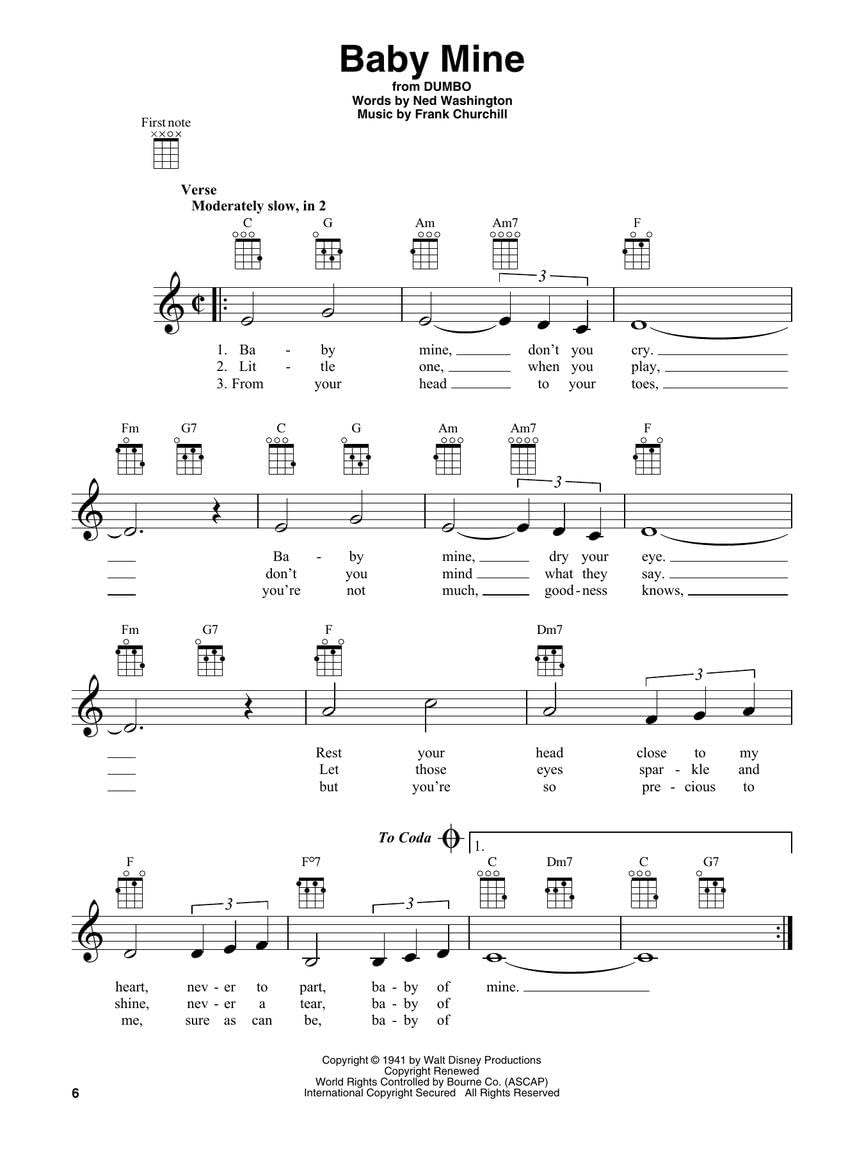 First 50 Disney Songs You Should Play on Ukulele Songbook, Taschenbuch