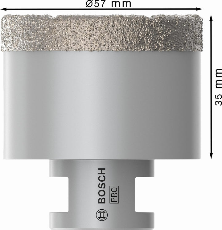 Bosch Professional 1x Diamanttrockenbohrer Dry Speed Best for Ceramic (für Trockenbohren von Hartker