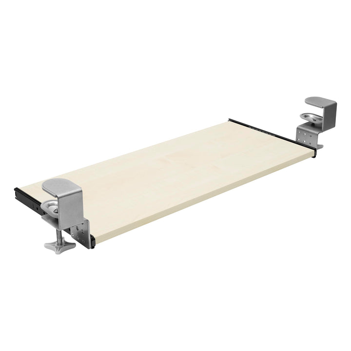 FIX&amp;EASY Tastaturauszug klemmbar mit Tastaturablage 800X400mm ahorn Dekor, Tischklemmen höhenverstel