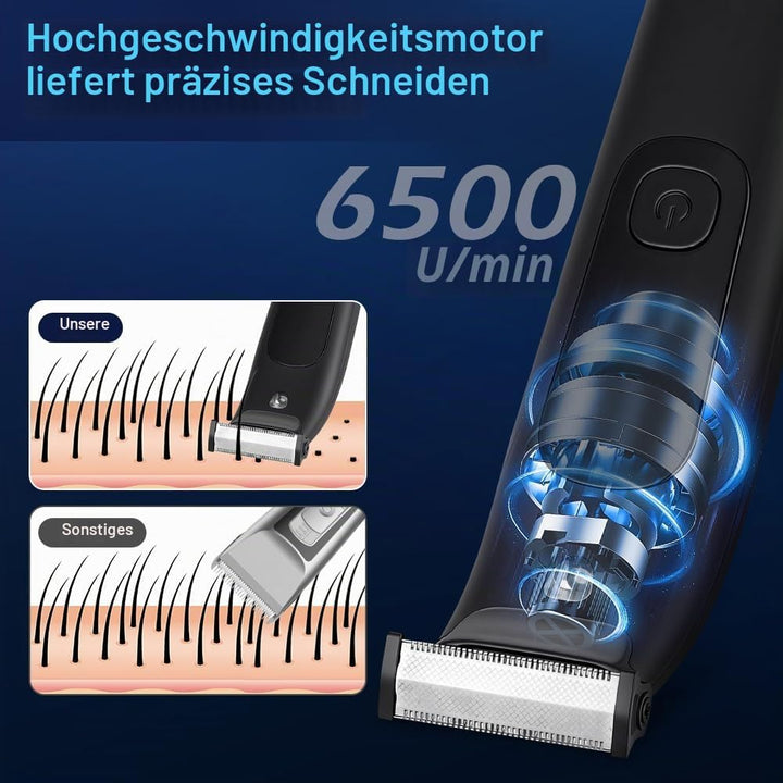 Bartschneider für Männer,Körperhaarschneider mit LED-Anzeige,Nass-und Trockengebrauch,Intimrasierer