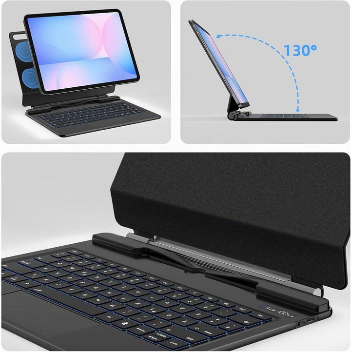 Bettdow für Samsung Galaxy Tab S10 FE+ 13,1" 2025 Tastatur Hülle, Schwebendes Magnetisches Design mi