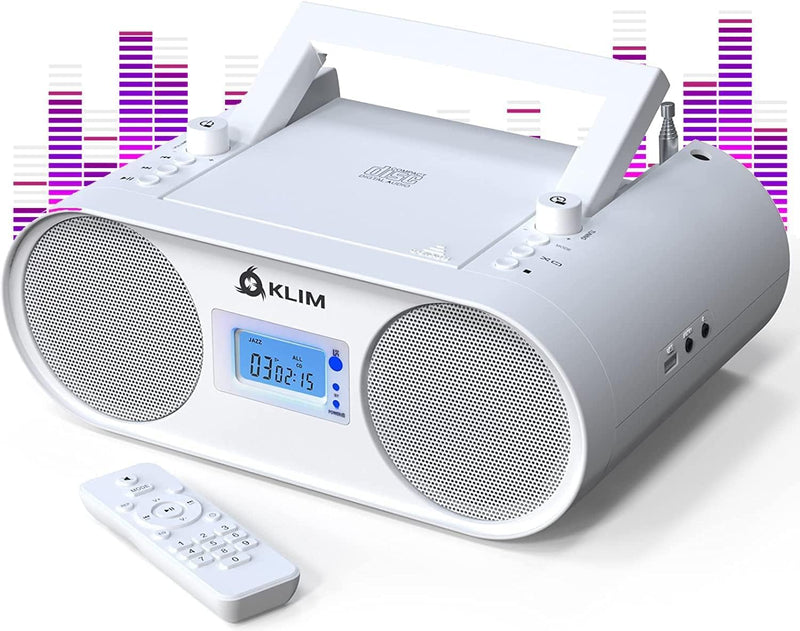 KLIM Boombox B4 Radio mit CD Player + AM/FM Radio, MP3, Bluetooth, AUX, USB + NEU 2024 + CD Player t