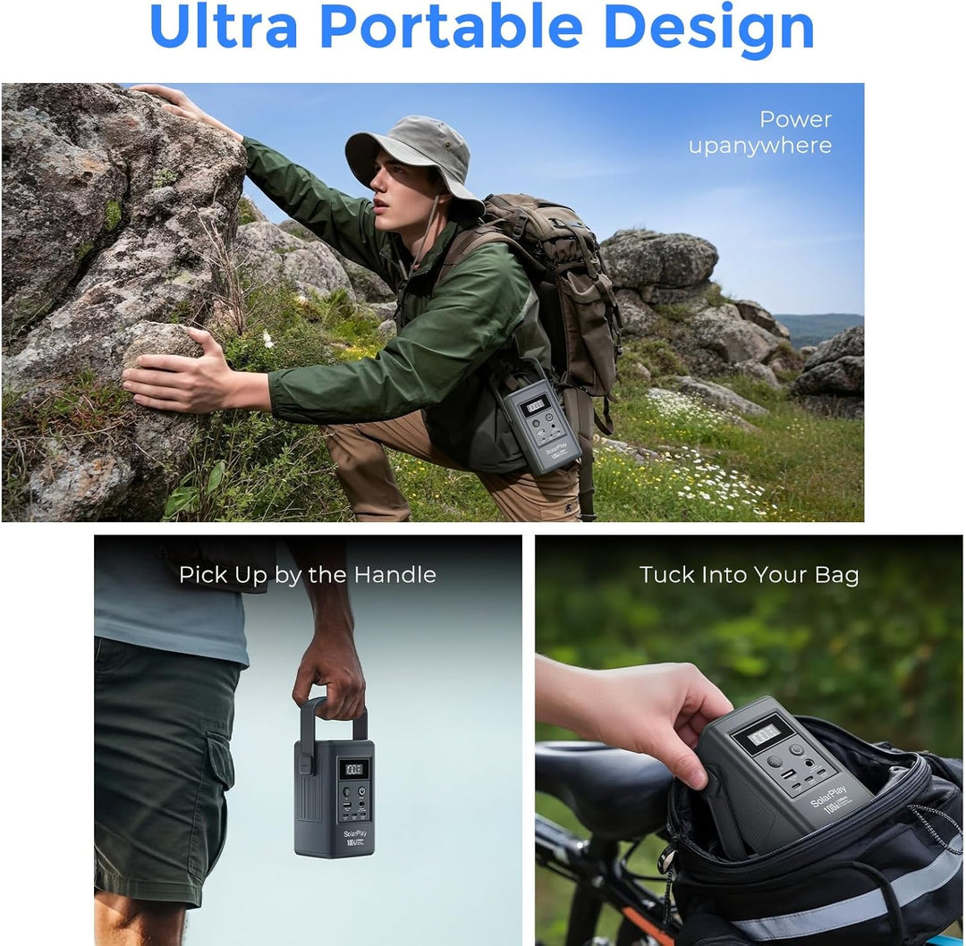SOLARPLAY 25000mAh Power Bank, 92.5Wh Tragbares Ladegerät, 100W Power Bank Schnellladung für Männer