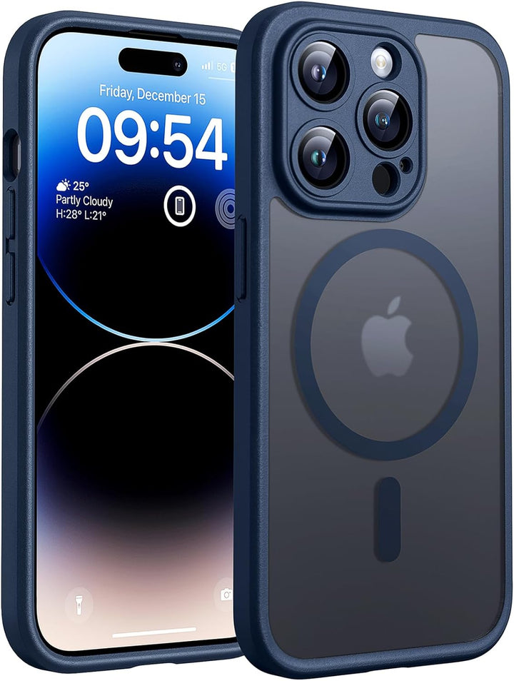 TOCOL 3 in 1 für iPhone 14 Pro Max Hülle für Magsafe, mit 2 Schutzglas, Vollständiger Kameraschutz S