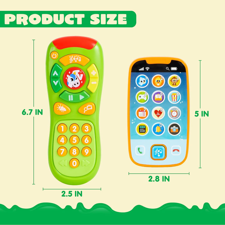 JOYIN Baby-Spielzeug Telefon, Fernbedienung und Smartphone mit Musik, Spass Lernen musikalisches Spi