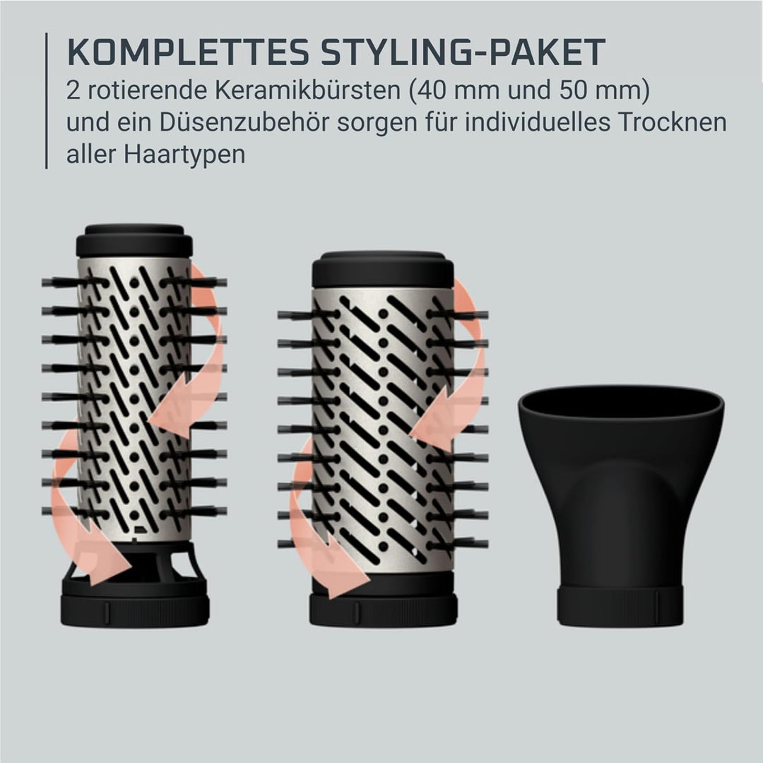 Rowenta Brush Activ' Renewal Rotierende Warmluftbürste, Rechts-/Linkslauf, Keramikbeschichtung, Ione