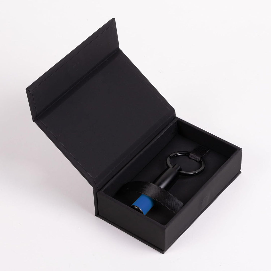 HUGO BOSS Key ring Gear Matrix 13.1 x 54.7 / Ring: 27 mm Blau, 13.1 x 54.7 / Ring: 27 mm Blau