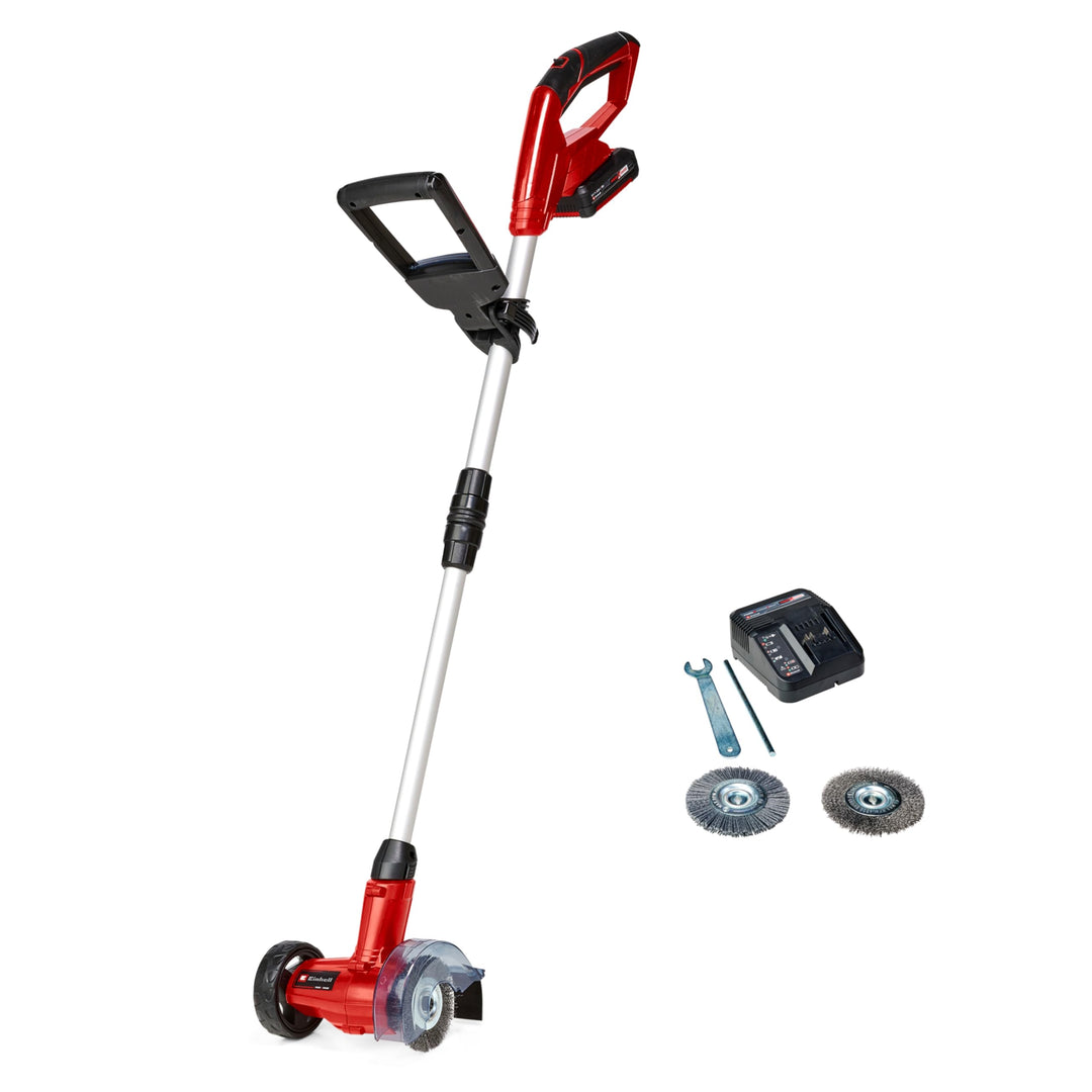 Einhell Akku-Fugenreiniger GE-CC 18 Li Kit Power X-Change (stufenloser Teleskop-Führungsholm, wechse