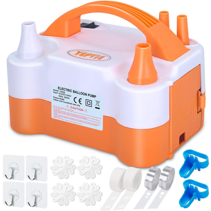 Luftballonpumpe Elektrische, 600W Elektrische Ballonpumpe Kit mit 14 Ballongirlande Kits, 2 Inflatio