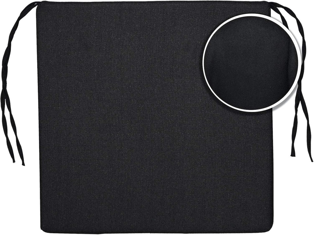 sunnypillow 4er Set Stuhlkissen mit Bindebänder - 40 x 40 x 5 cm - Sitzkissen Outdoor für Stühle/Bän