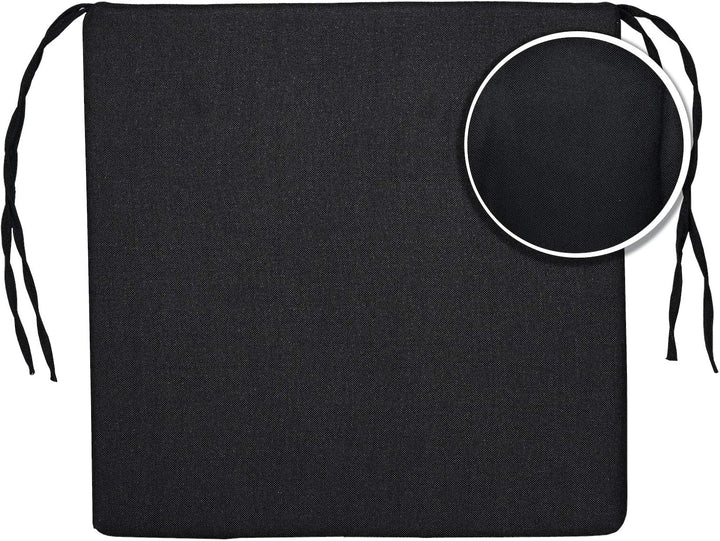 sunnypillow 4er Set Stuhlkissen mit Bindebänder - 40 x 40 x 5 cm - Sitzkissen Outdoor für Stühle/Bän