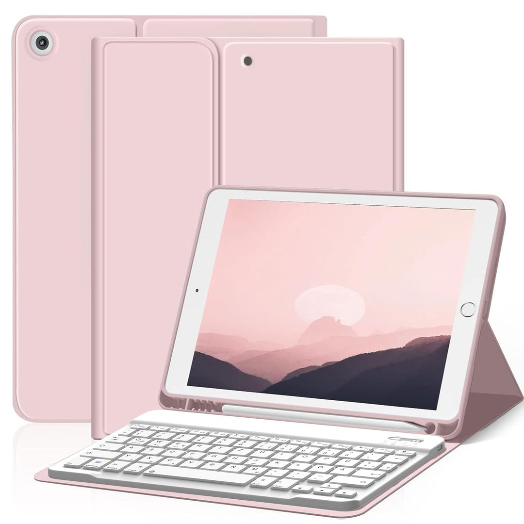 ZOYU Hülle mit Tastatur für iPad 9. Generation 2021/iPad 8. Generation 2020/iPad 7. Generation 2019,