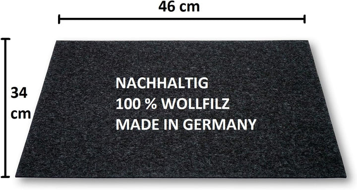 Tischset aus Filz abschwaschbar und hitzebeständig aus 100% Wollfilz eckig, Platzset Filz, Untersetz