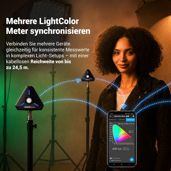 Datacolor LightColor Meter – Bluetooth-fähiges Licht- & Farbtemperaturmessgerät für Fotografie, Vide