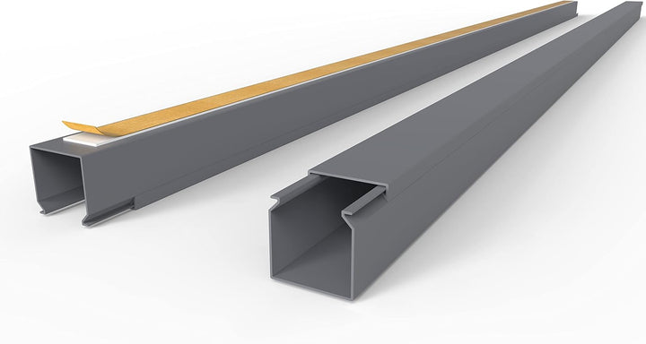 Kabelkanal Selbstklebend Pro mit Schaumklebeband, Kabelschacht 50m 25x25mm - 50x1m, Gray - Grau 50m