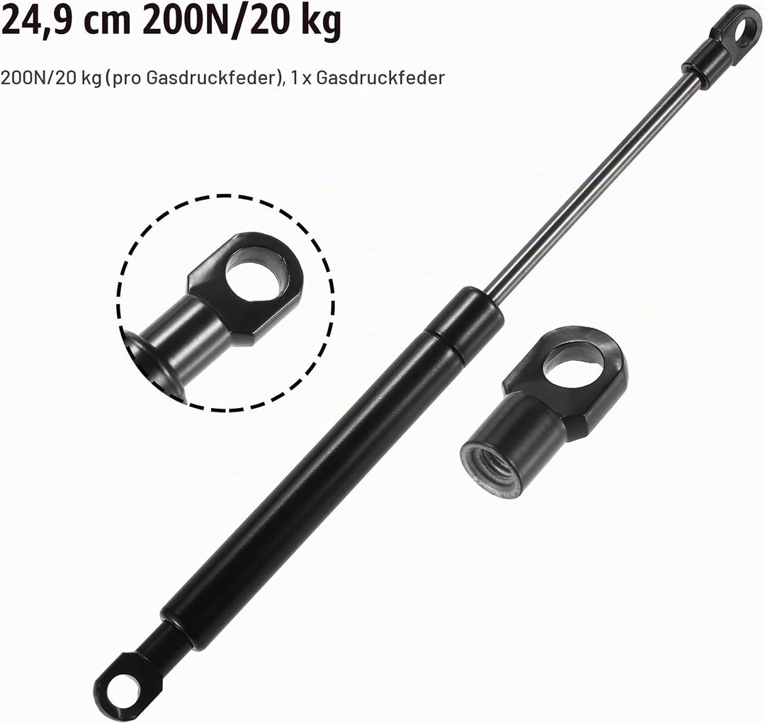 QUARKZMAN Universal Gasdruckfeder 200N Gasdruckdämpfer 250mm Gasfeder Heckklappe Möbel für Küchenmöb