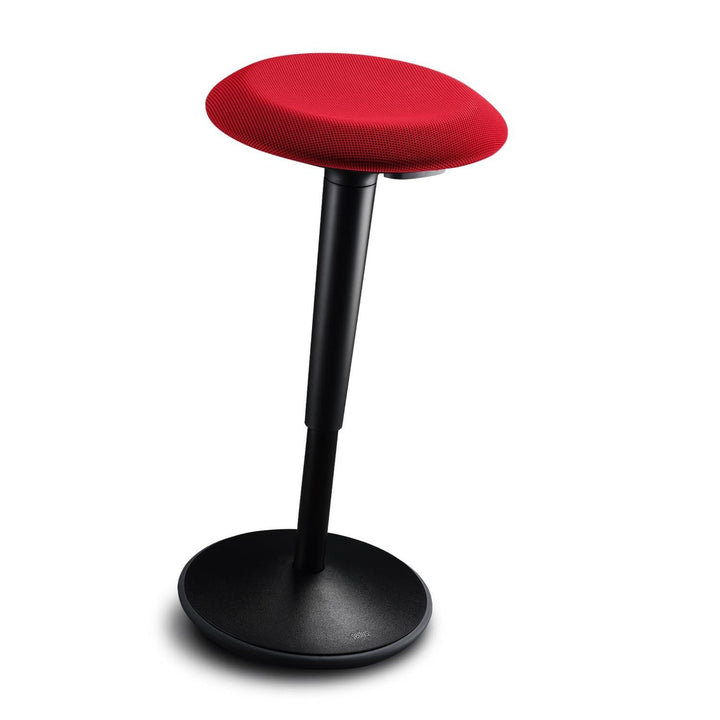 Sedus se:fit, Ergonomischer Hocker, Stehhocker, Stehsitz, Stehhilfe, Rot, Schwarz, Kunststoff, Gummi