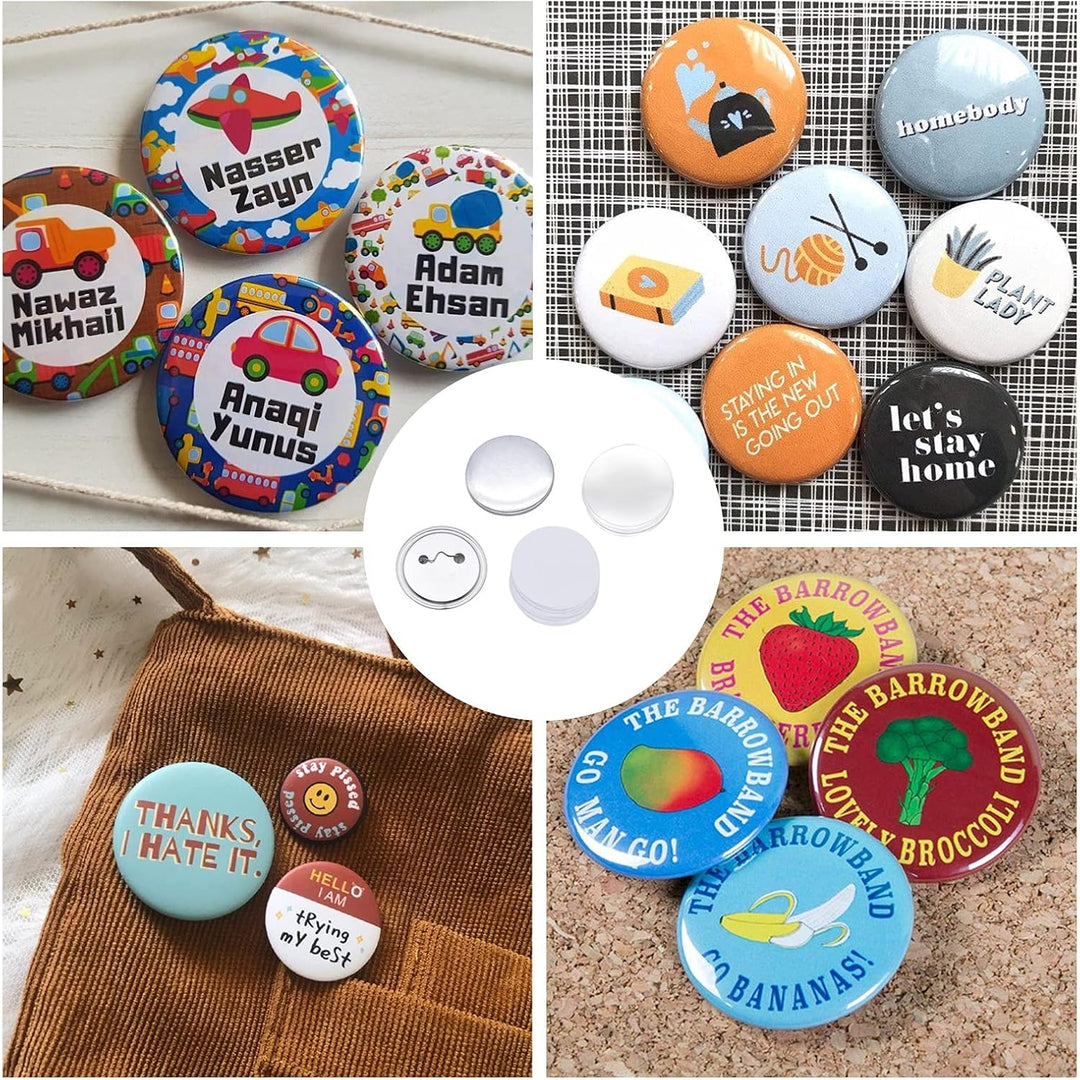 200er Set DIY Pins Buttons Design ein Abzeichen, Buttons Selber Machen, Button-Set mit Pin, für Bast