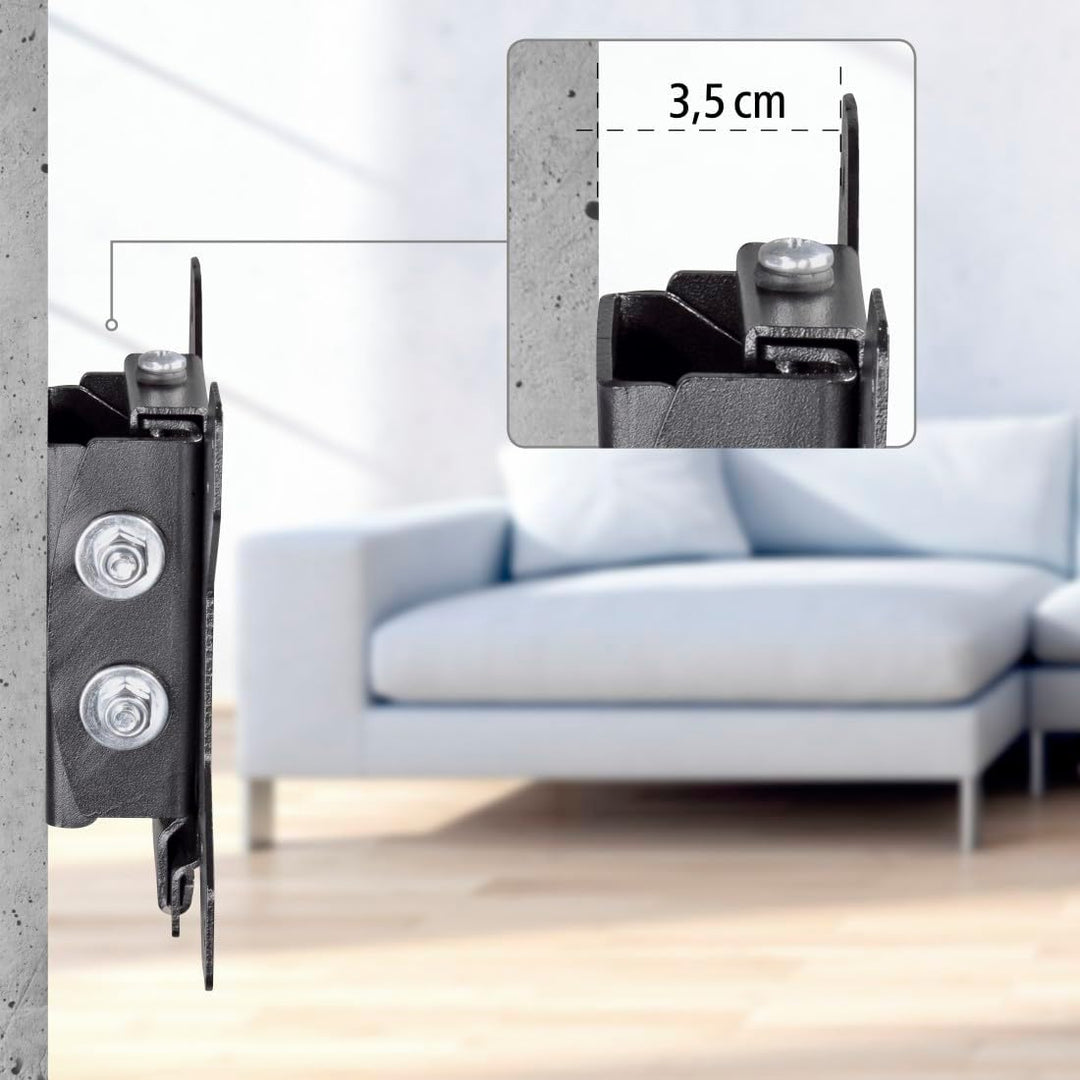 Hama TV Wandhalterung neigbar (TV Wandhalterung 10-26 Zoll, VESA 75x75 und VESA 100x100, bis 30kg, E
