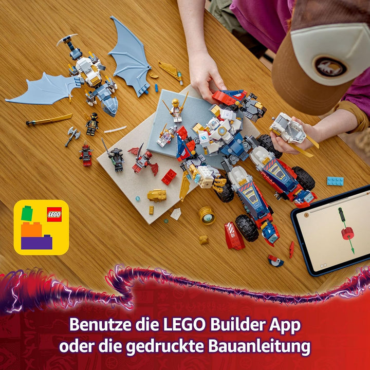 LEGO NINJAGO 4in1 Zanes Ultra-Kombi-Mech - Spielzeug mit Auto Modell - Umbaubar in einen Jet oder Dr