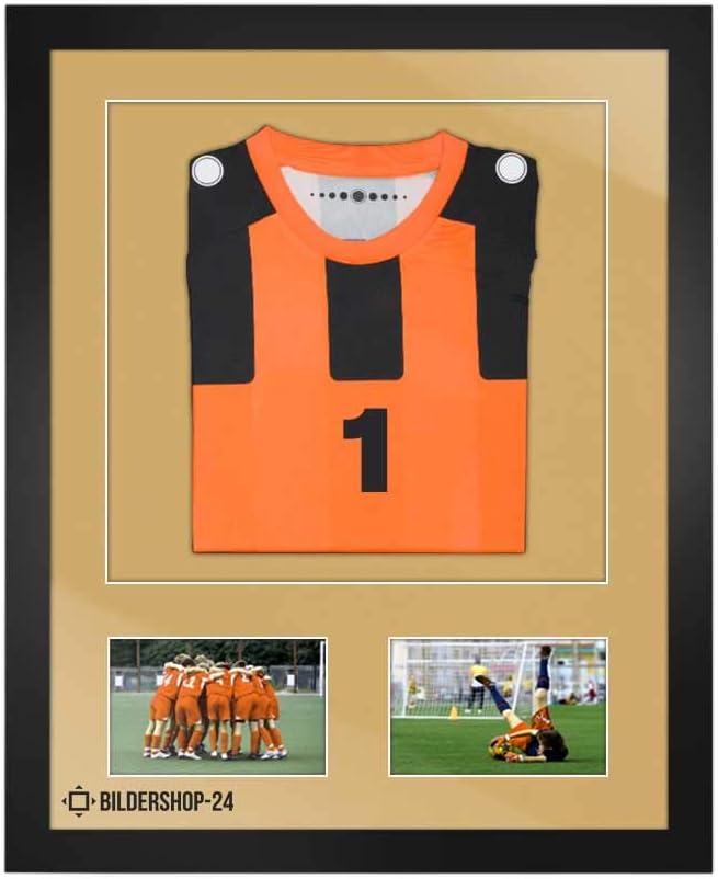 Bilderrahmen Trikotrahmen stabil RahmBig Schwarz 50 X 70 cm Rahmen für Trikots, Sport Shirts + Passe