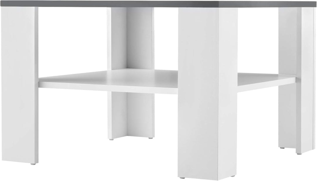 [en.casa] Couchtisch Aachen Beistelltisch 60x60x40 cm Wohnzimmertisch mit Ablage Sofatisch Kaffeetis