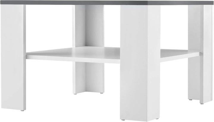 [en.casa] Couchtisch Aachen Beistelltisch 60x60x40 cm Wohnzimmertisch mit Ablage Sofatisch Kaffeetis