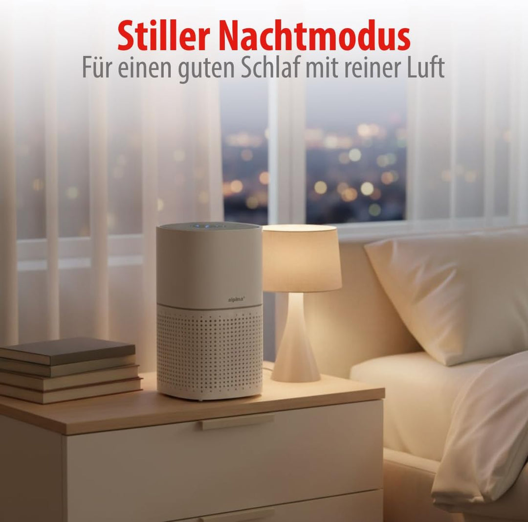 alpina Luftreiniger mit Ionisator - Air Purifier mit HEPA-Filter H11 - Luftreiniger allergiker - Ger