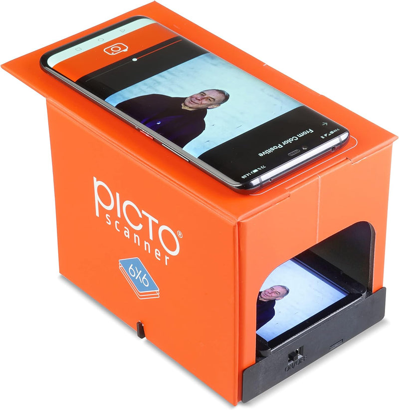 PictoScanner 6x6 - Ist EIN Scanner für 6x6 Filme. Scannen und speichern Sie Ihre 6x6 Negative oder D