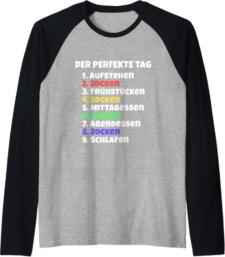 Zocken Gamer Nerd Geburtstags Überraschung Computer Spiele Raglan
