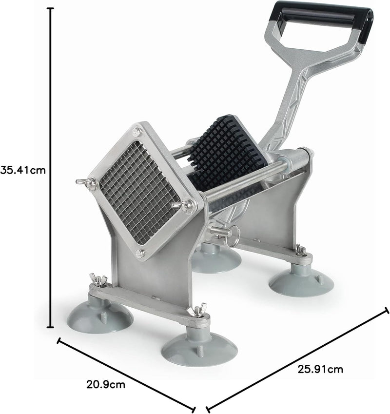 Lacor Chips Schneider Mit Wedger 4 Klingen, Edelstahl, Grau, 26 x 26 x 42 cm