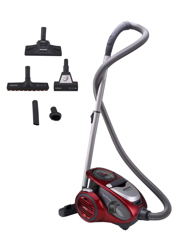 Hoover XP 25 XARION PRO XP81 XP25 Allergy Care Bodenstaubsauger beutellos, 1.5 liters, Rot/Grau, XP