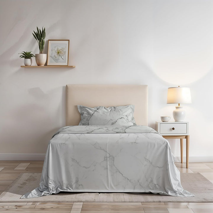 Italian Bed Linen, Fashion Bettwäsche-Set, Microfiber, Marble, Kleines Doppelbett Kleines Doppelbett