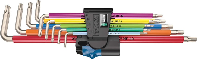 Wera TX Sxl Multicolour HF Stainless 1 Winkelschlüsselsatz mit Haltefunktion, Edelstahl, 9-Teilig