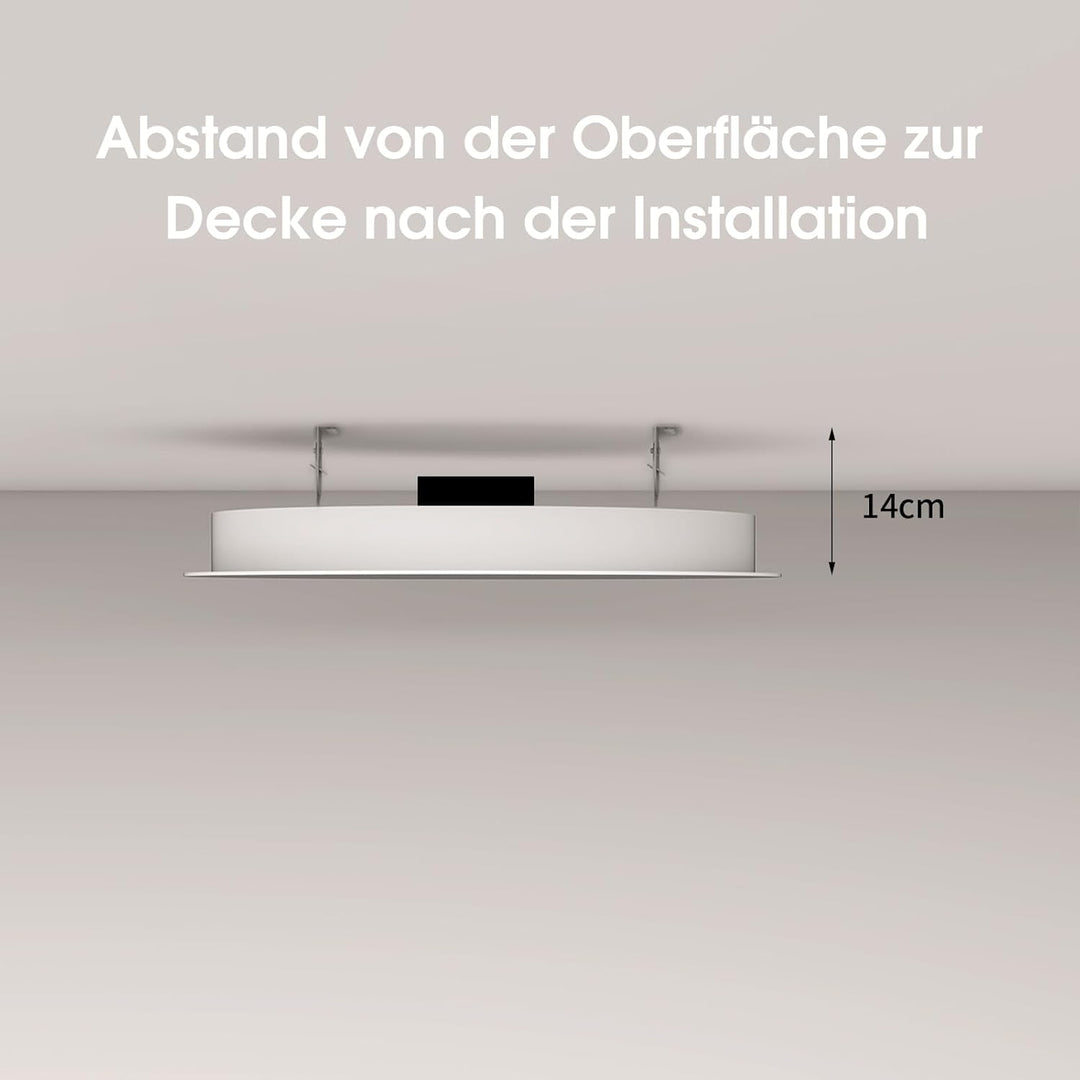 Infrarotheizung Deckenmontage mit Thermostat 750 Watt, Deckenheizung Infrarot Rund Deckenheizstrahle