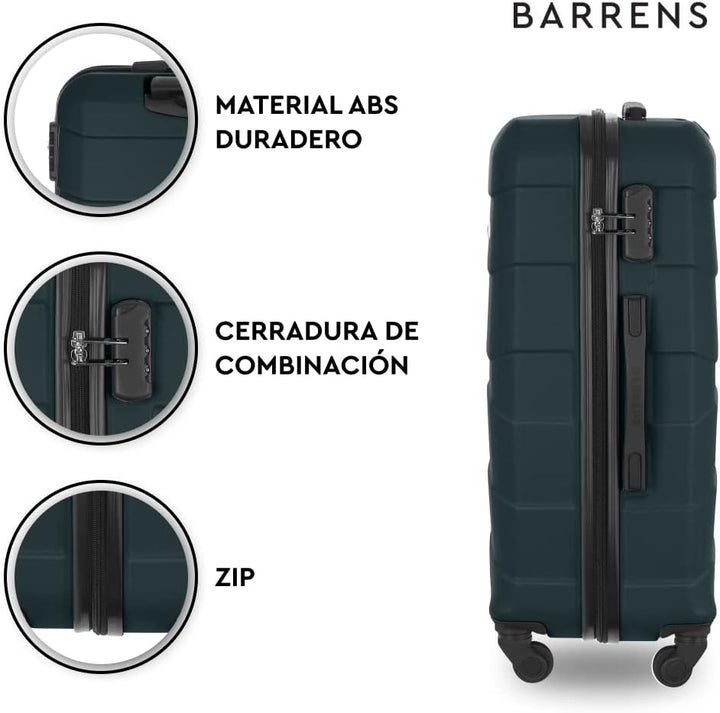 BARRENS Mittel Koffer | Aufgabegepäck | 66x46x26 cm | 60 L | Hochschlagfestes ABS-Material | Chiffri