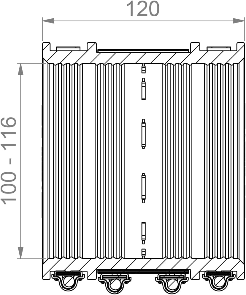 Crassus Schlauchadapter CSC 115 Typ 2B, EPDM / V2A, 1 Stück, 100-115 mm, CRA14037, 100-115 mm