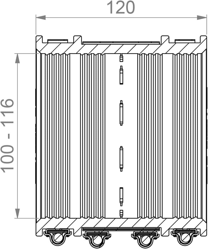 Crassus Schlauchadapter CSC 115 Typ 2B, EPDM / V2A, 1 Stück, 100-115 mm, CRA14037, 100-115 mm