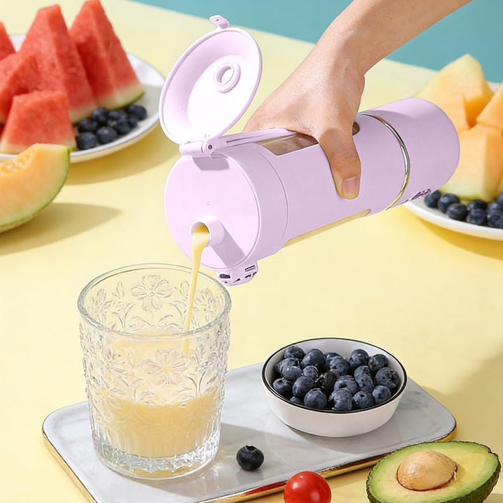 Tragbarer Mixer, Mini Standmixer Blender, 700ml Tragbarer Mixer Smoothie Maker, With 12 Stainless St