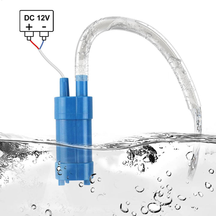 Alide Tauchpumpe 12V 600L/H Mini Wasser Mit 5M Schlauch, Ultra Leise 5M Förderhöhe, Kleine Tauchwass