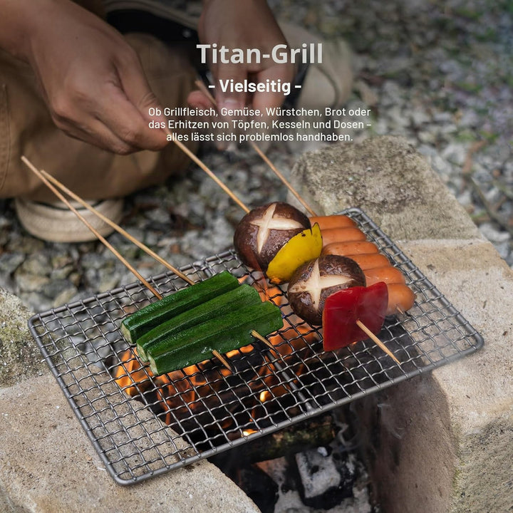 iBasingo Titan Grillrost Outdoor Grillrost Holzkohle BBQ Net Grill Platte Ultraleichtes Backen Kühl