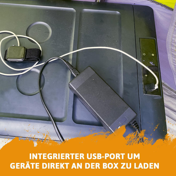 elektrische Kühlbox 22L - Kompressor Gefrierbox für Camping & Auto, bis -20°C, Portable Kühl- und Ge